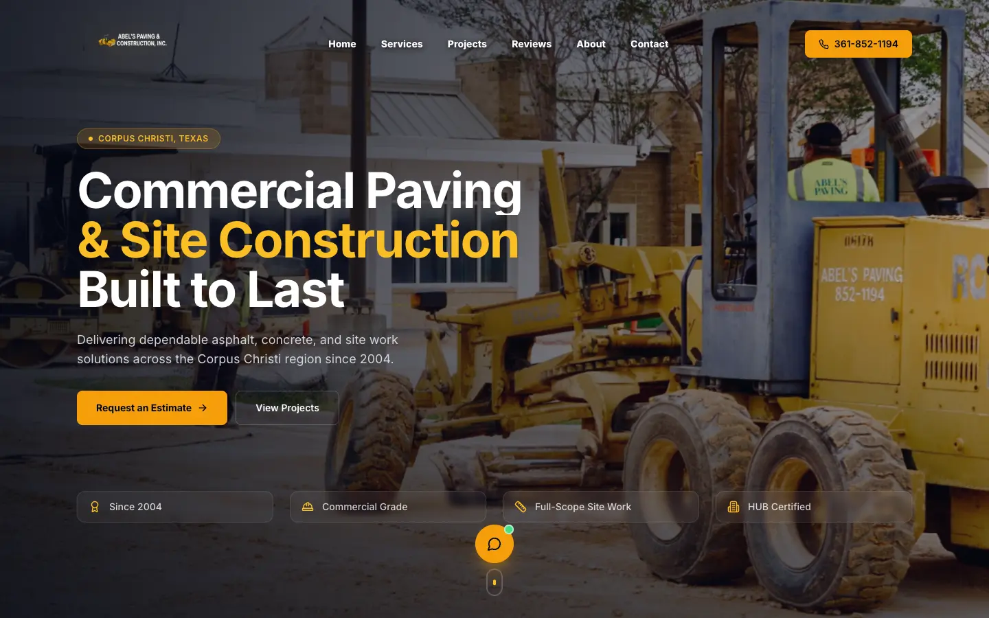 Abel’s Paving homepage